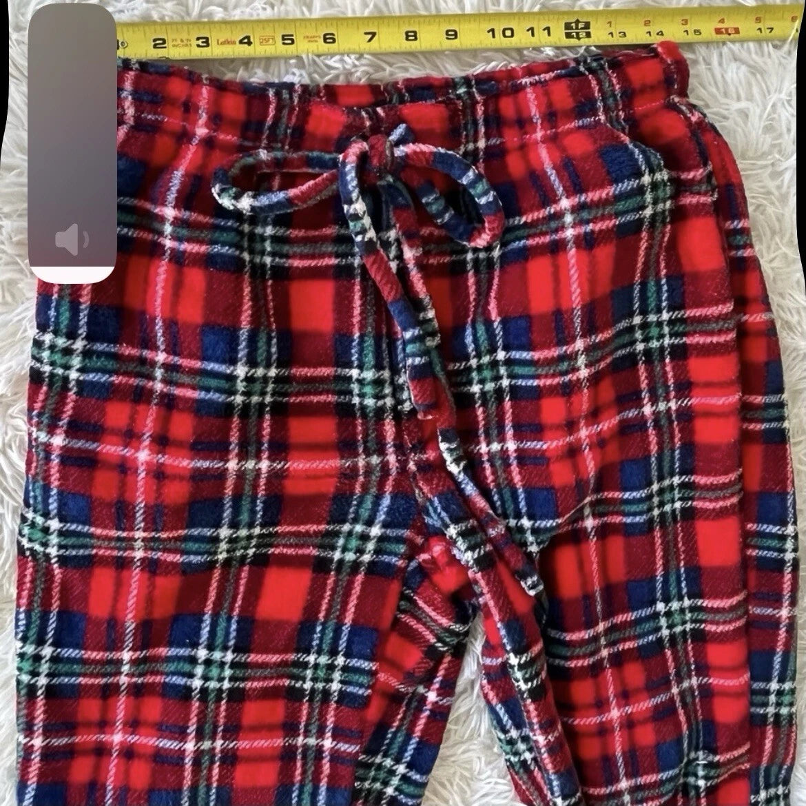 Alexander Del Rossa Pajamas Medium Men's  Plaid Red Unisex Fleece 2-piece