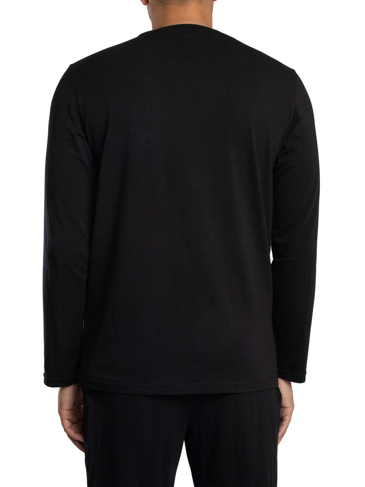 Emporio Armani Men's Long Sleeved Pyjama Set, Black