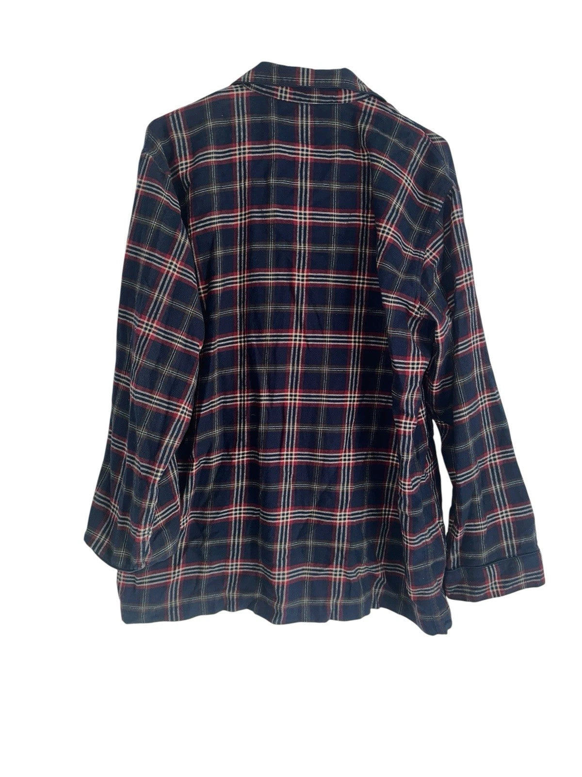 Brooks Brothers Mens Flannel Pajama Set Sz M Cotton Navy Red Plaid Cozy