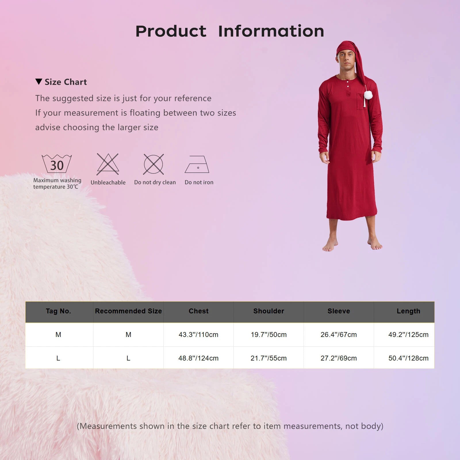 Men's Sissy Nightwear Loose Striped Robe Long Sleeve Nightshirt Cap Pajama Sets