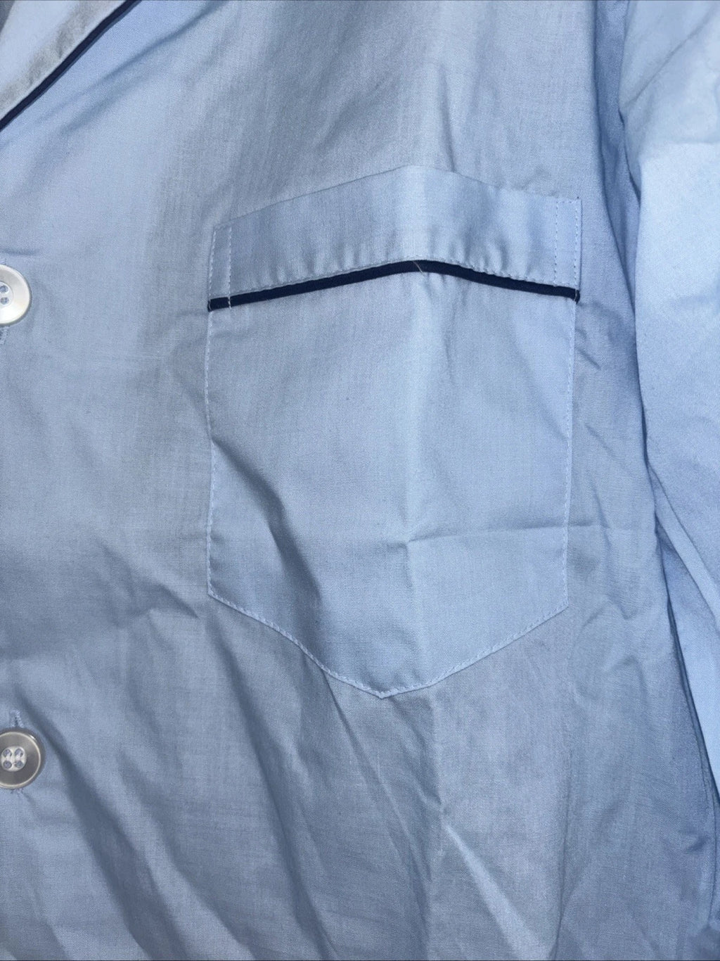 Savile Row Blue Two Piece Pajama Set Size Medium