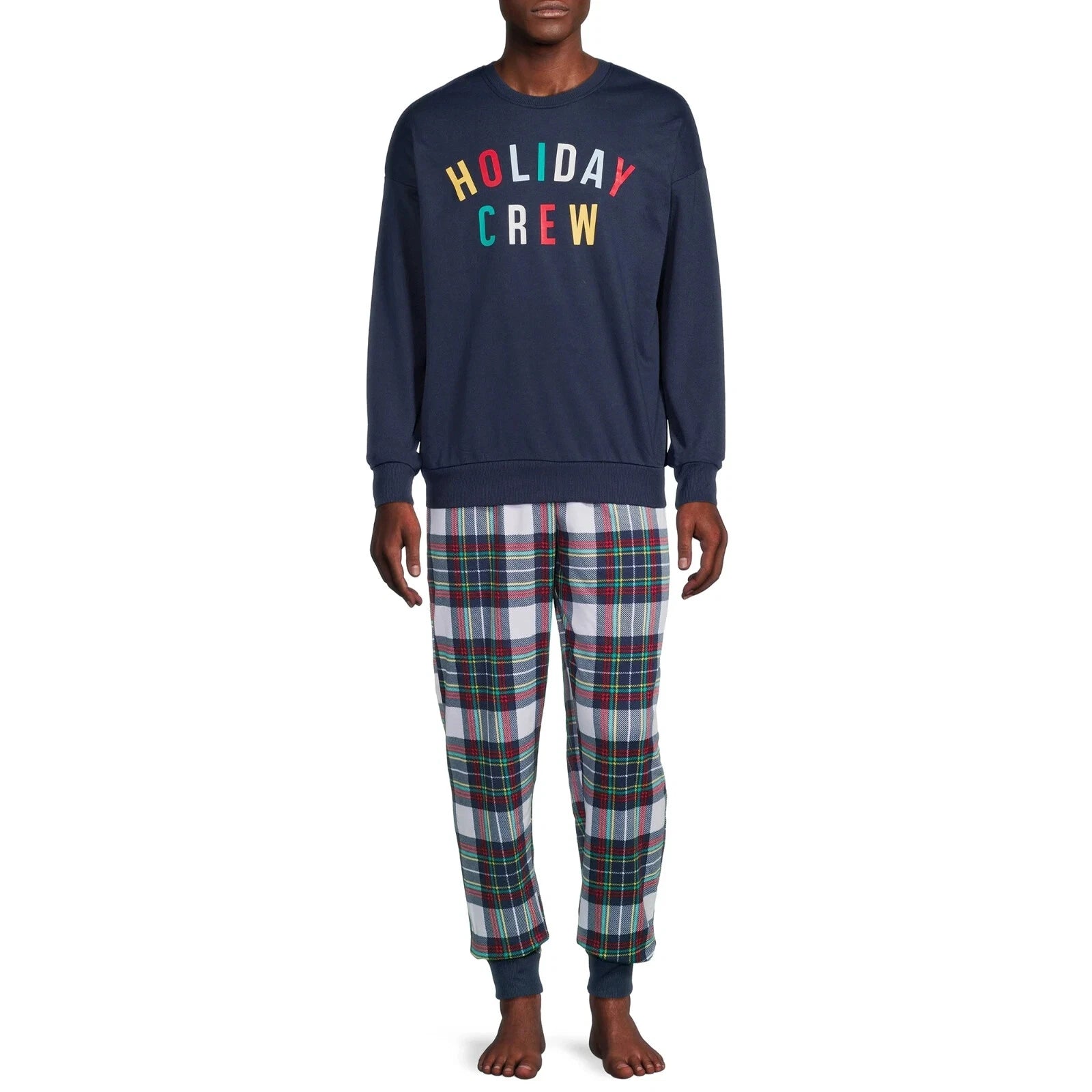 Joyspun Mens Holiday Pajama Lounge Flannel Set 2-Piece Size L 42-44 Christmas