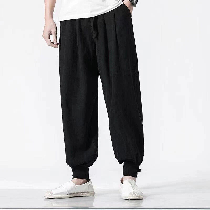 Cotten Tai Chi Pants Wu Shu Pants Martial Art Kung Fu wing chun Pants black blue