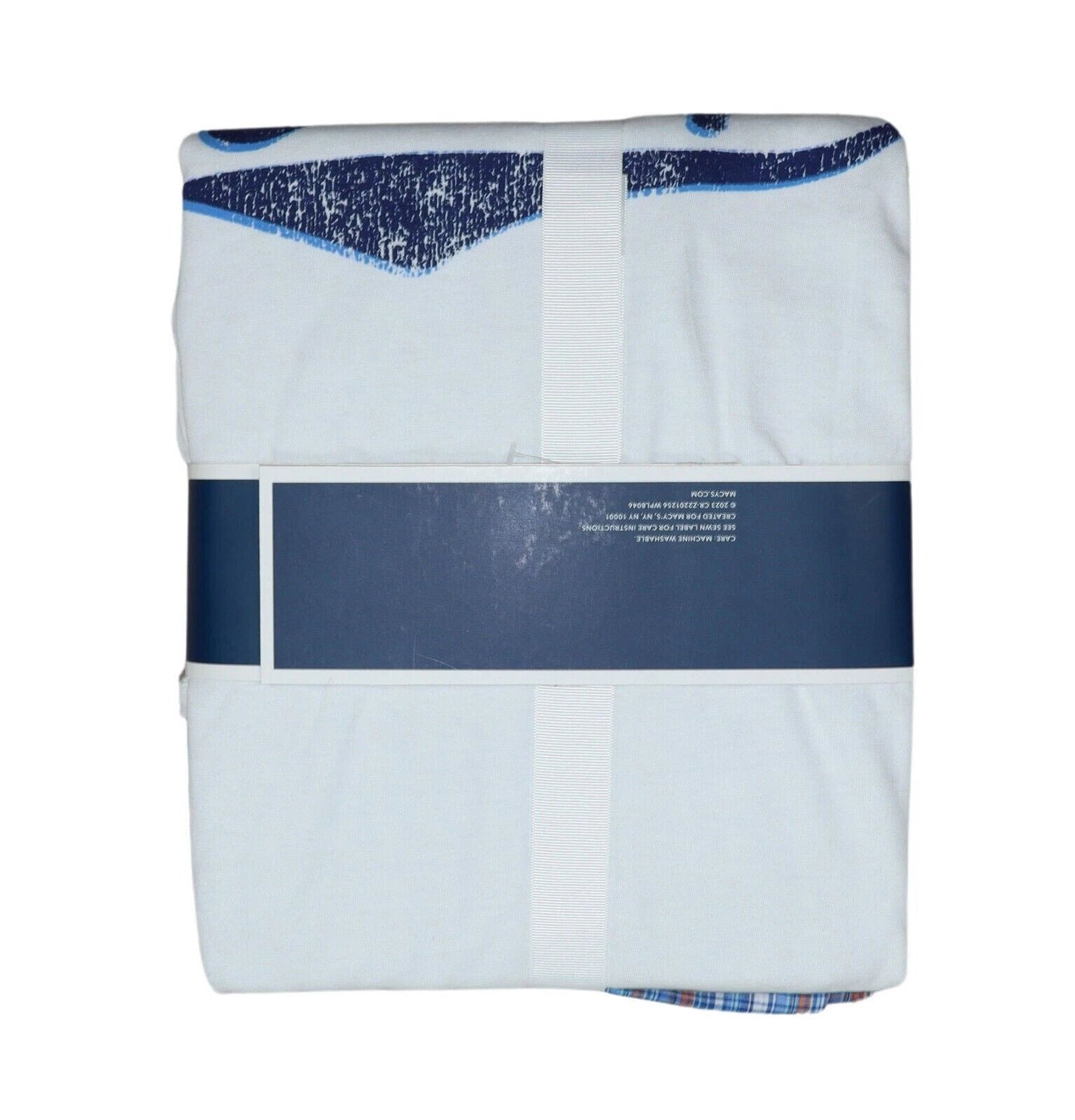 Club Room Mens Plaid Cotton Pajama Gift Set | Blue/Orange | Medium