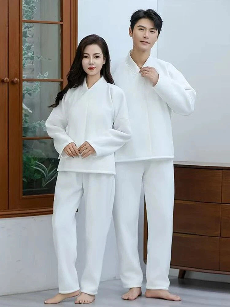 Hanfu Unisex Men Women White Tops Pants Underwear Costume Cosplay Innerwear