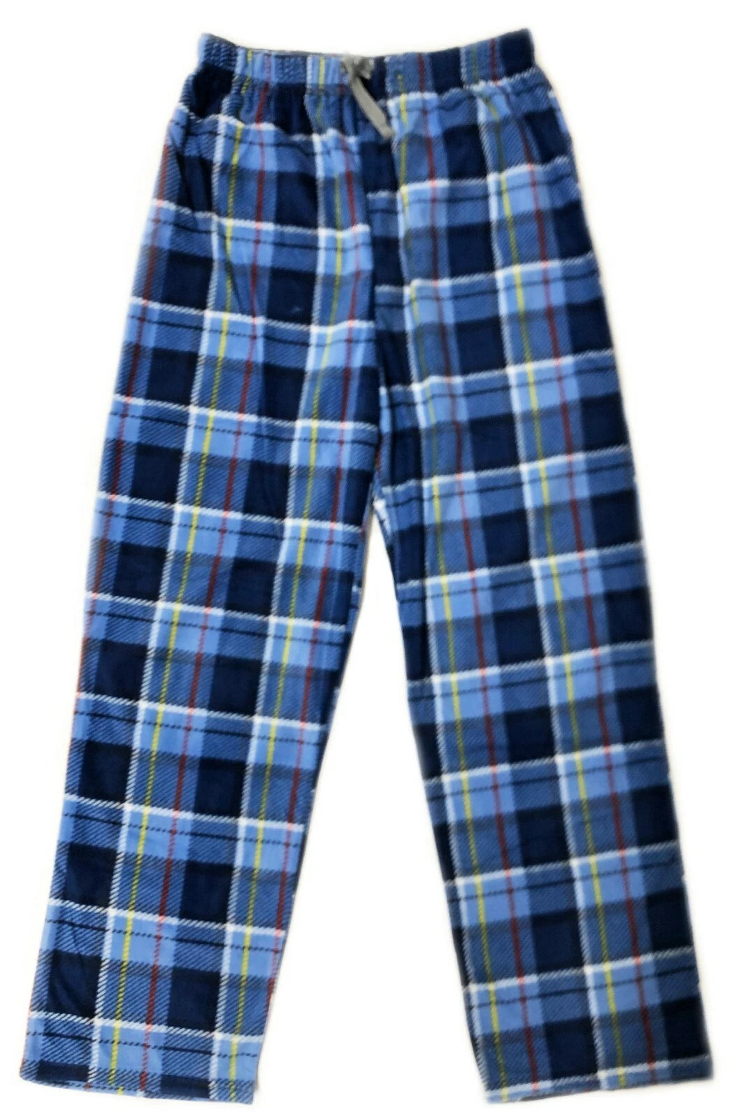 Men's Long Sleeve Pajama Lounge Set Comfortable PJ's Soft Fleece Plaid Sleepwear