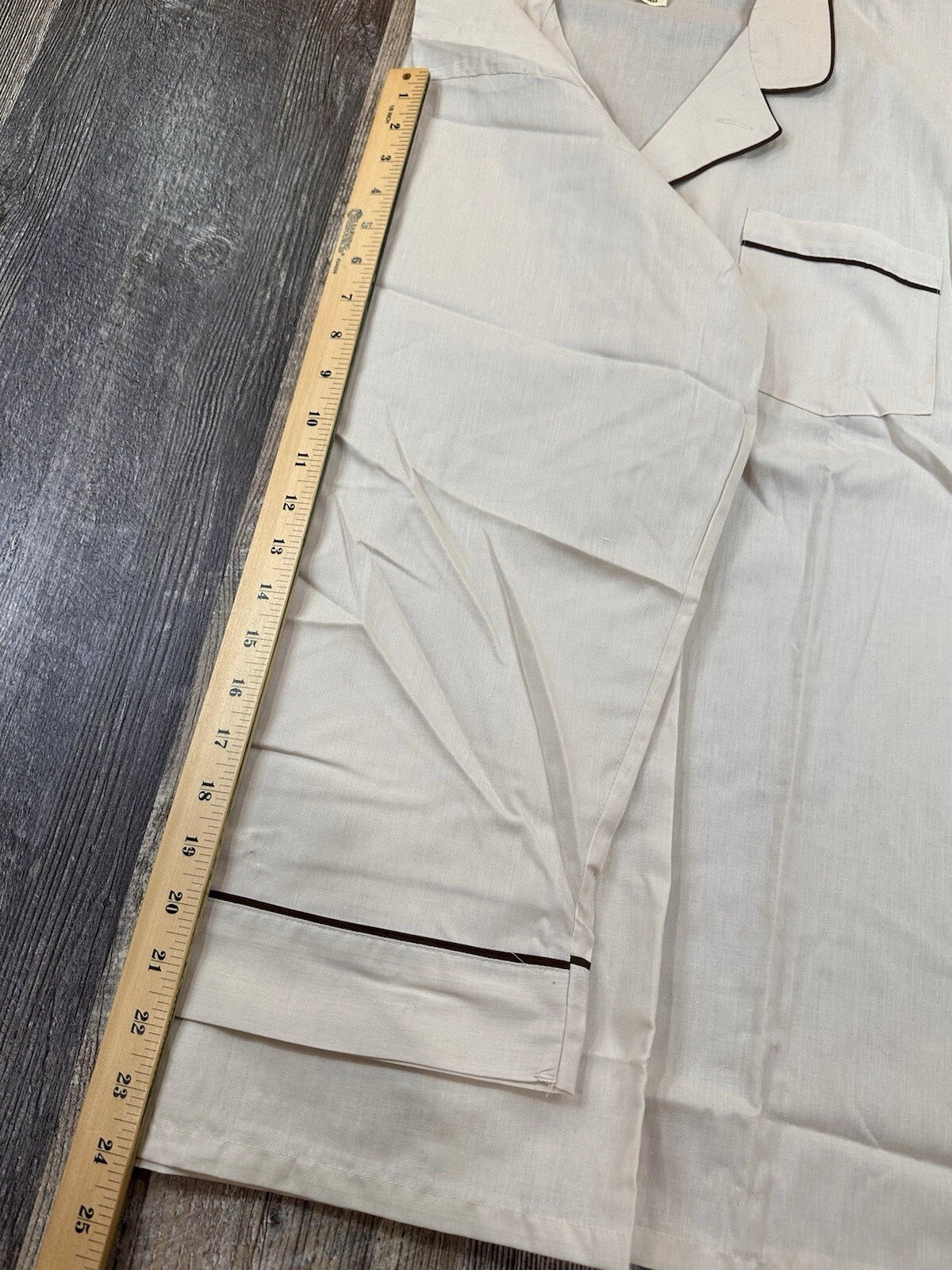 NWT Vintage Faultless ENRO Mr Big Men's 2XL Top Bottoms Pajama Set Biege