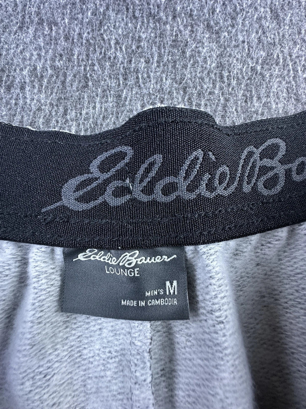 Eddie Bauer Pajama Set Mens Medium 2 Piece Blue Gray Long Sleeve Pants Lounge