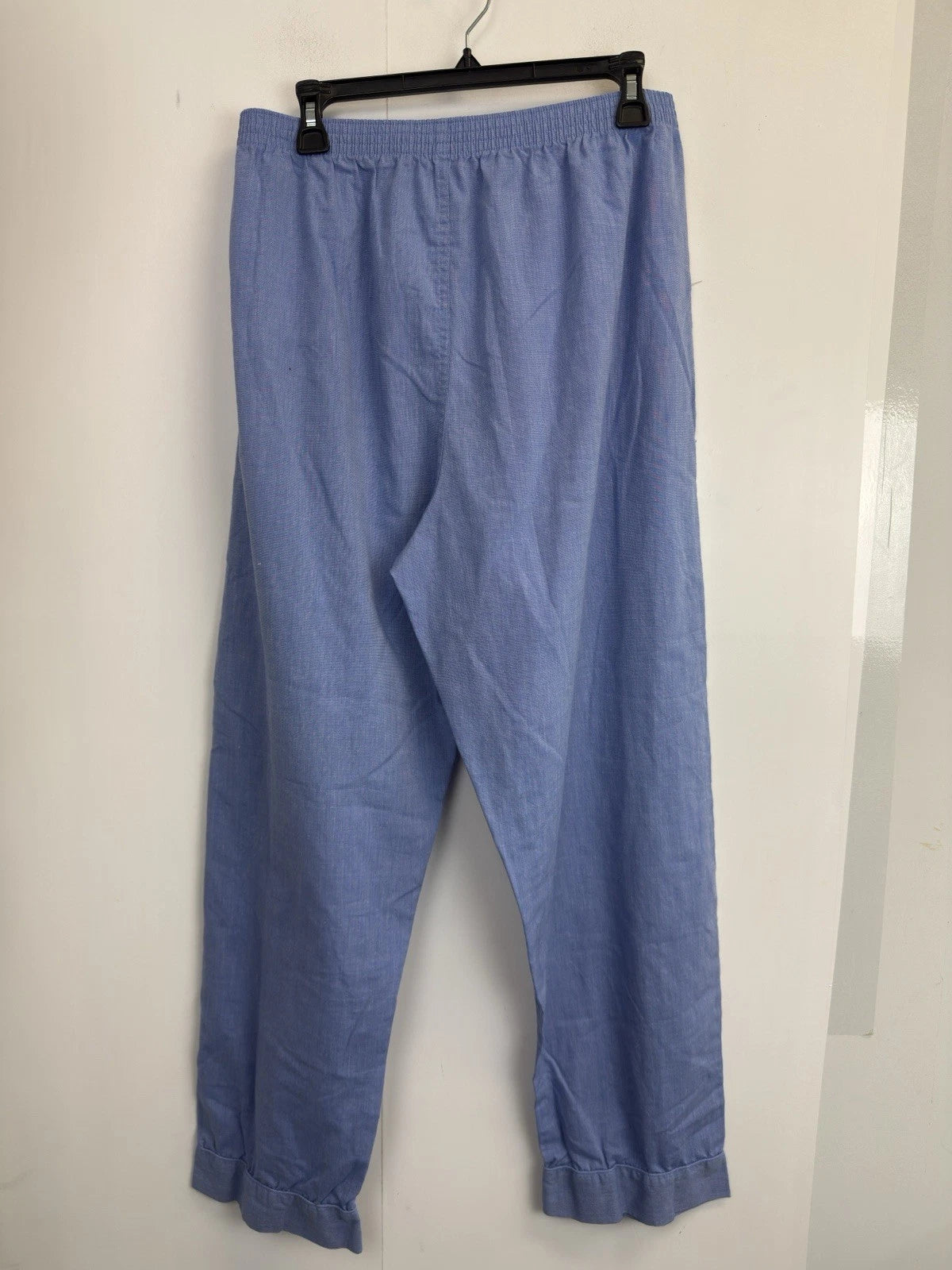Hanes Ultimate Sleepwear Men's Size L 2-Piece Pajama Set Blue Button Front