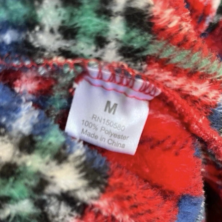 Alexander Del Rossa Pajamas Medium Men's  Plaid Red Unisex Fleece 2-piece