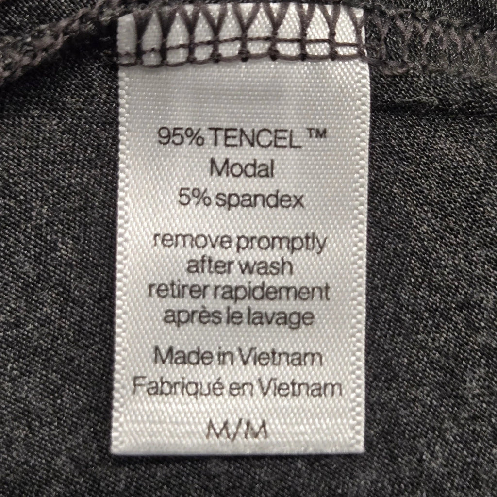 Eberjey Henry Mens Gray Modal Blend Lounge Pajama Set Henley Long Sleeve Medium