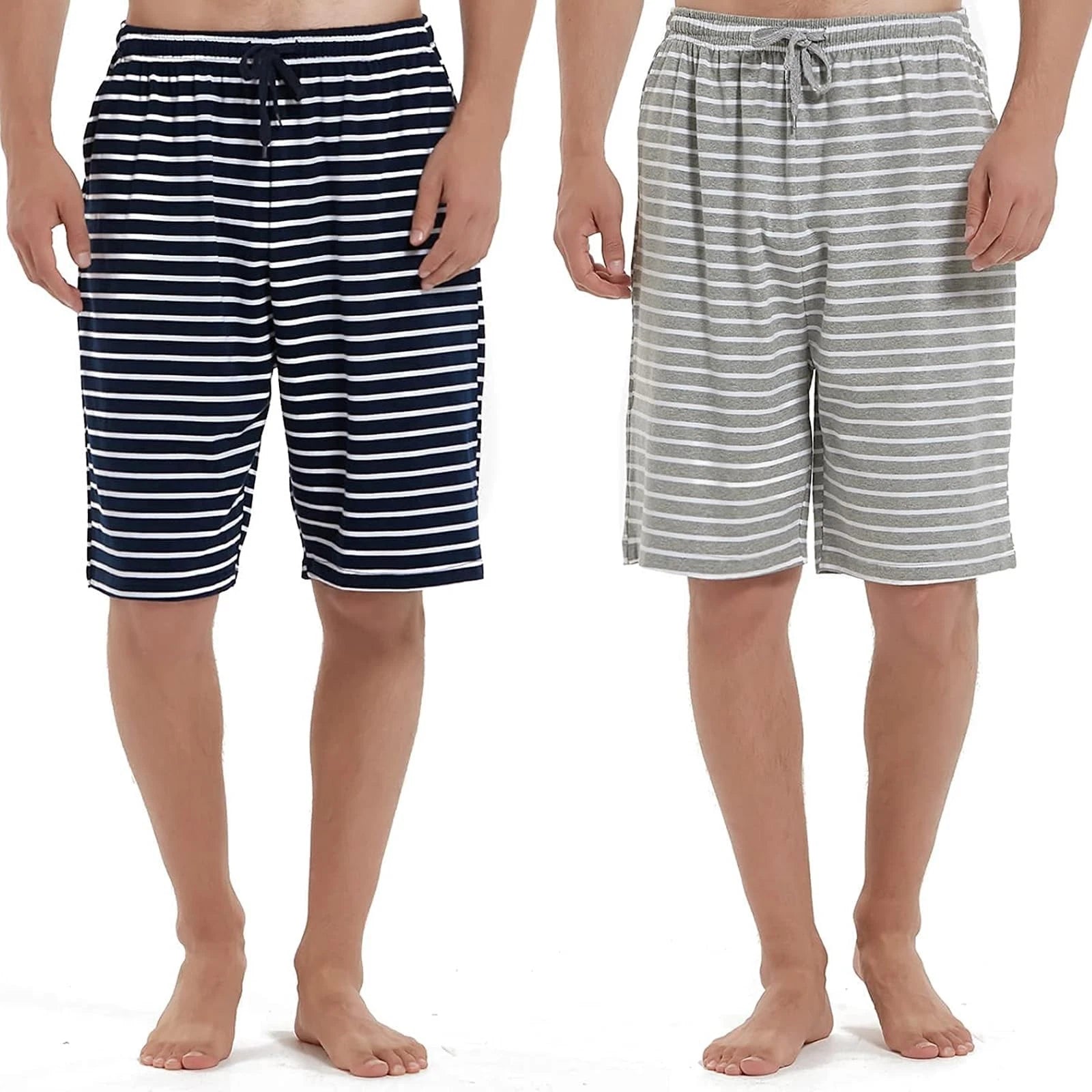 HomyComy Room Pants Half Pants Set of 2 Room Wear Bottoms Men s Shorts Paj 815