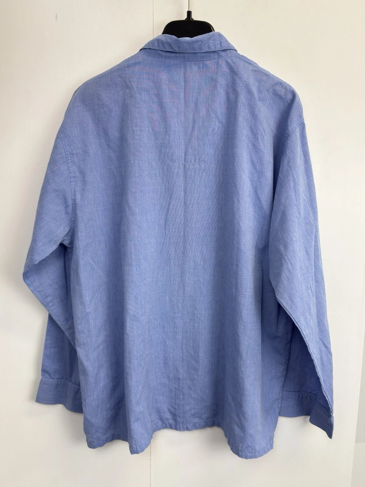 Hanes Ultimate Sleepwear Men's Size L 2-Piece Pajama Set Blue Button Front