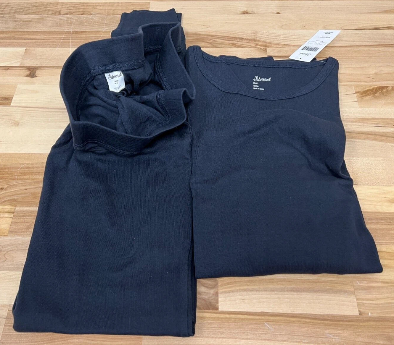Leveret Men's Navy 2 Piece Pajama Set 100% Cotton Size Large - NWT