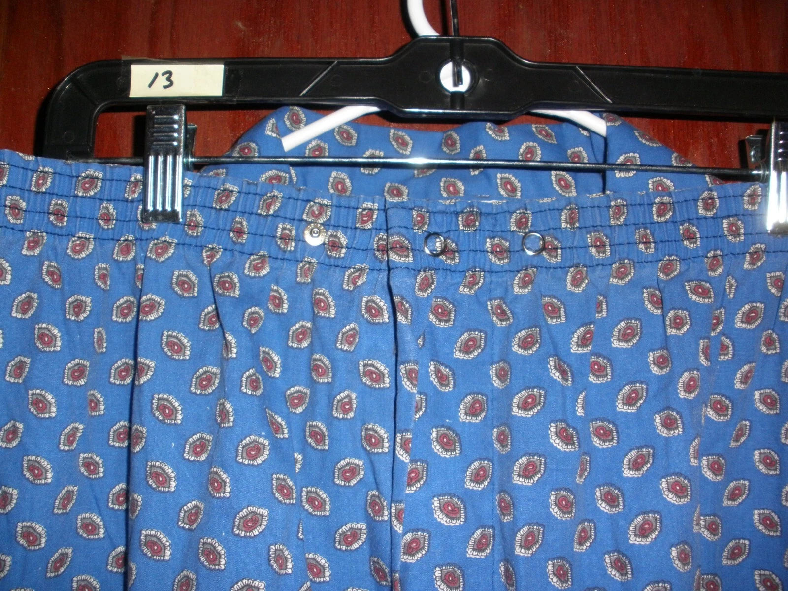 Manhattan Blue Foulard Print Pajamas Pajama Set XL