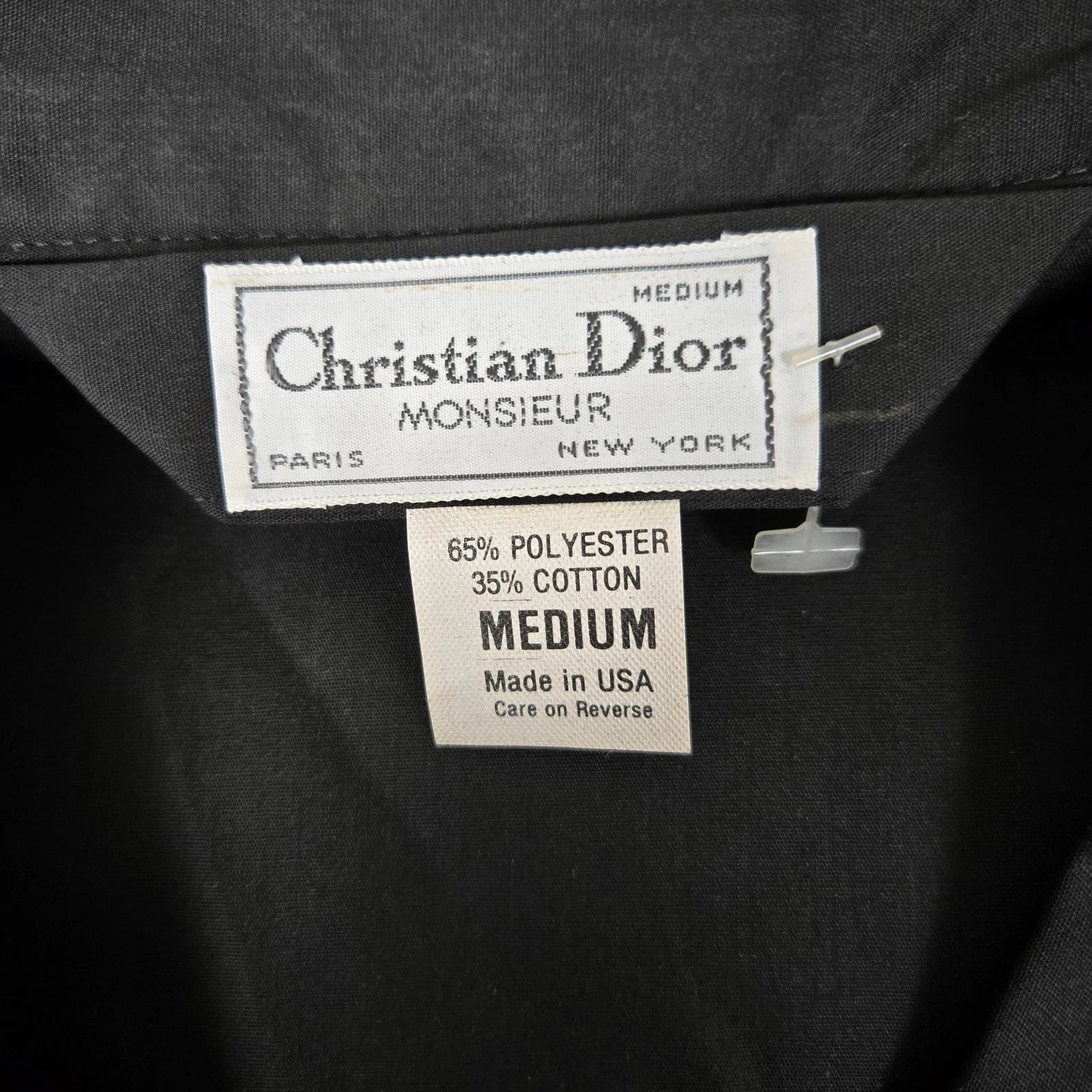CHRISTIAN DIOR Monsieur Pajama Set Mens Medium Black Red Pants & Shirt VTG 80s