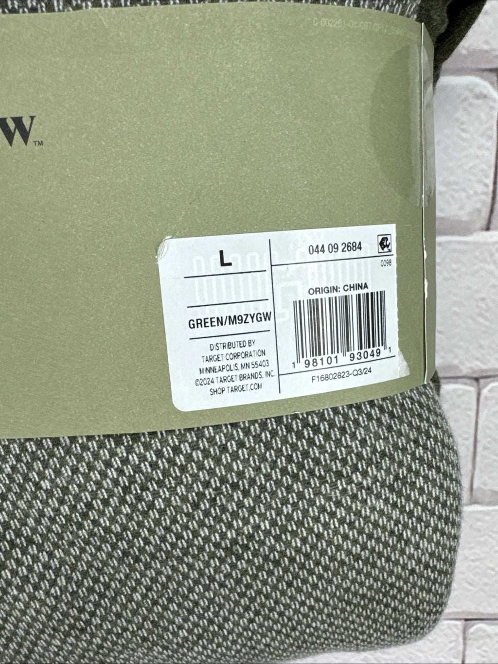 Men’s Solid Elevated Long Sleeve Pajama Set-Goodfellow & Co Olive Green L