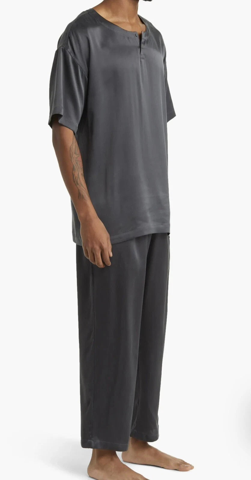 Lahgo Lunya Washable Silk Men’s Pajama Set Size XXL New Meditative Grey