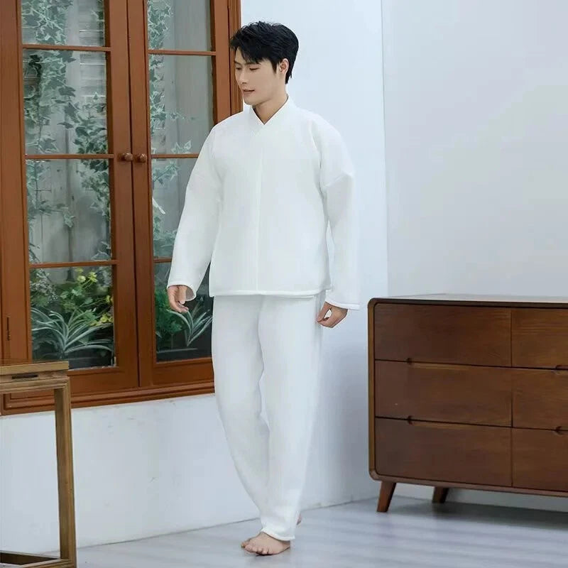 Hanfu Unisex Men Women White Tops Pants Underwear Costume Cosplay Innerwear