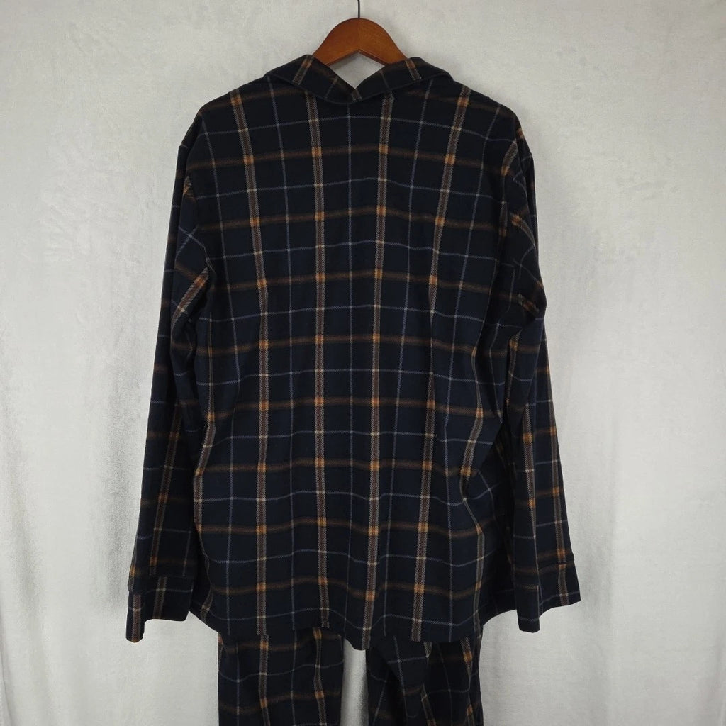 Cuddl Duds Men's Cozy Lodge Fleece Pajama Set Size 2XL Blue Plaid NWT