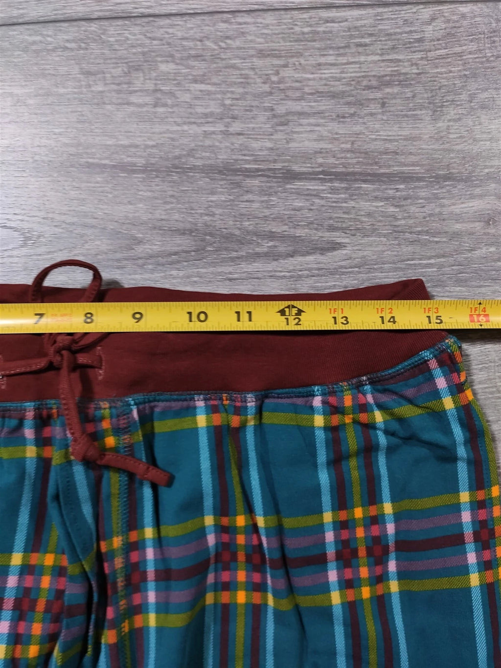 Lands End Pajama Set Adult Medium Red Plaid Lounge Pant PJs Shirt Gift Mens