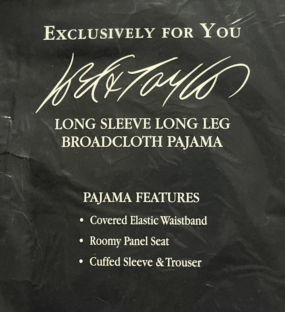 Lord & Taylor Men's  Broadcloth Pajamas  XL NEW Long Sleeve and Leg Cotton Poly