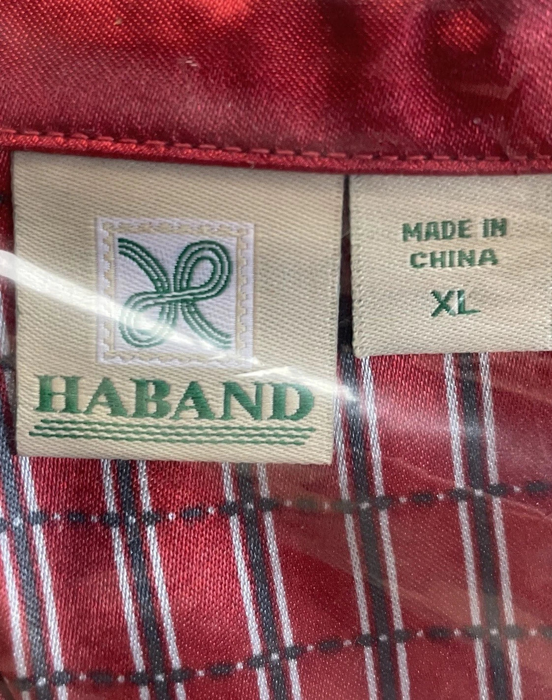 Haband Satin Pajama Set Men’s XL New In Package Red Plaid