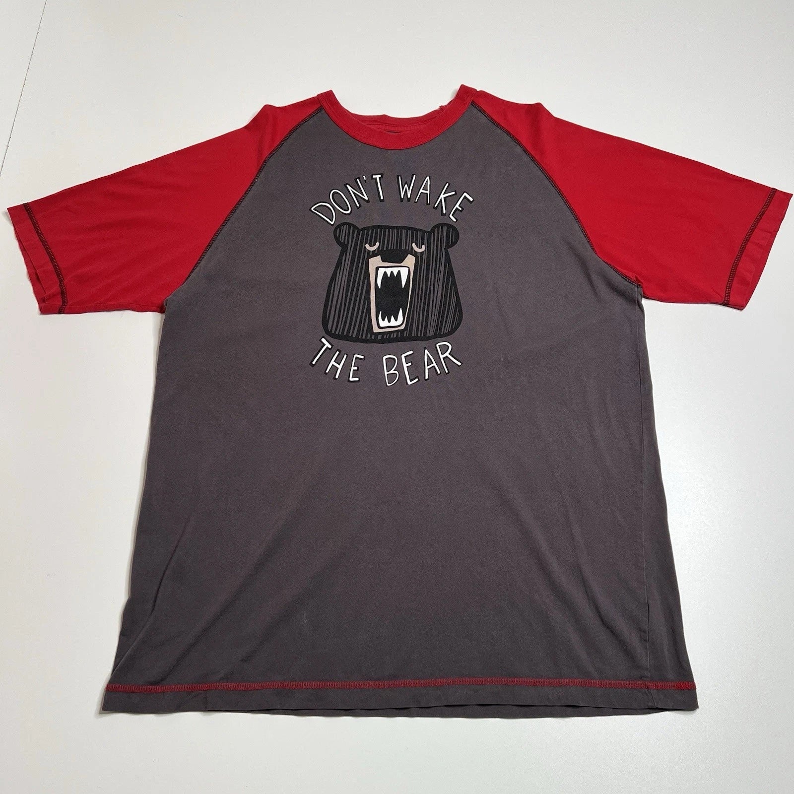 Lazy One Don’t Wake The Bear Mens Pajama Set, Pants and Shirt - Size L