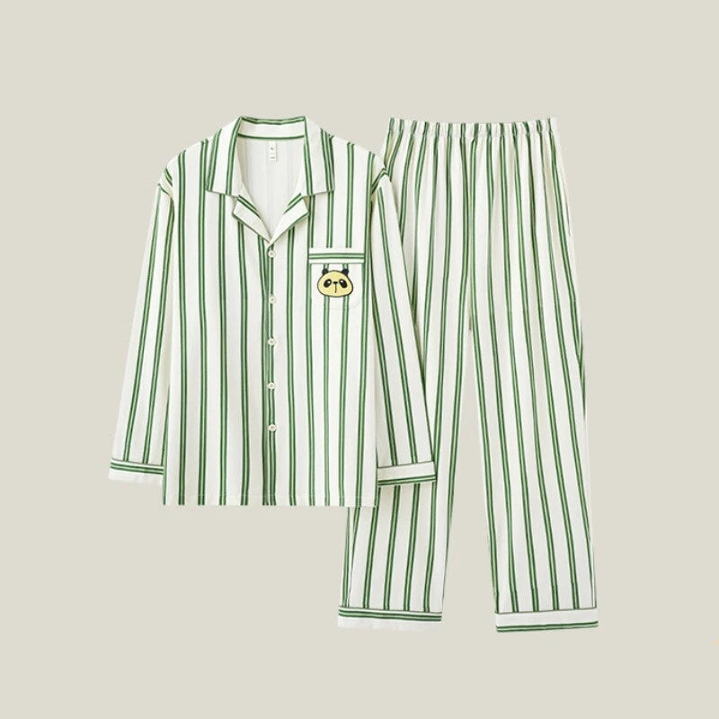 Fashion New Men's Striped Sleepwear Antibacterial Comfortable Fashion Pajama Set
