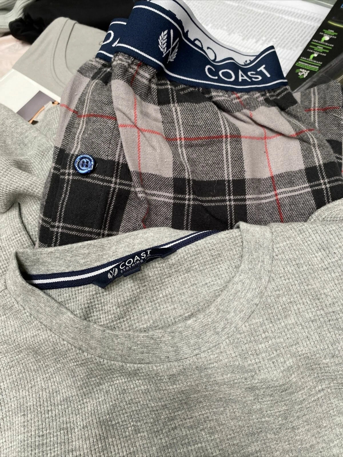 Coast Clothing Co Emblem Mens Pyjamas. Flannelette or Cotton