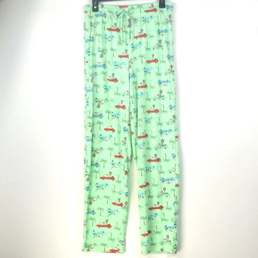 Family PJs Mens Pajama Set Tropical Santa Size S New