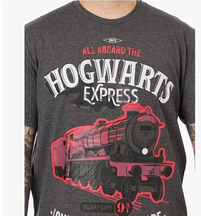 Men's Harry Potter Pyjamas Hogwarts Loungewear Comfy Short Sleeve Wizard