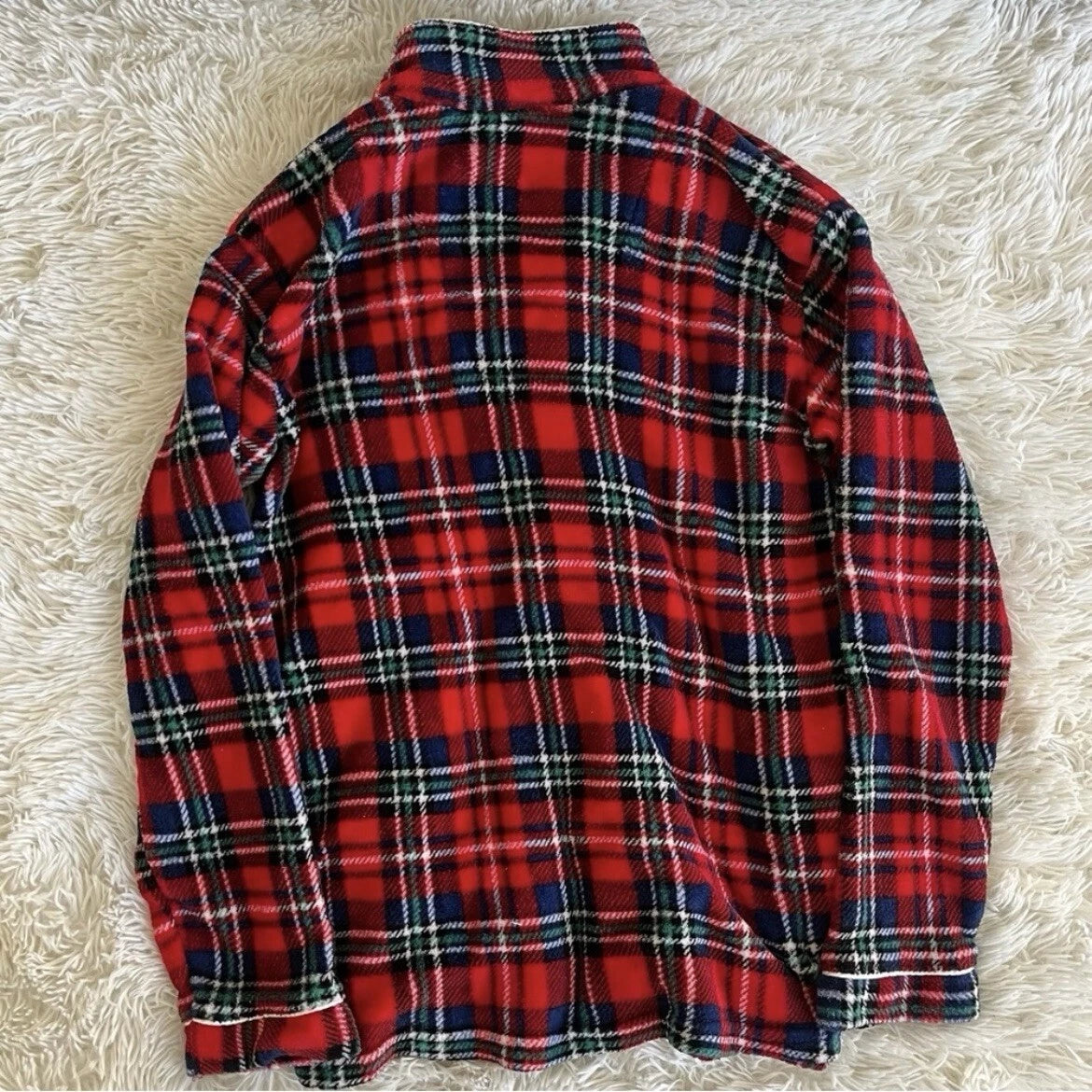 Alexander Del Rossa Pajamas Medium Men's  Plaid Red Unisex Fleece 2-piece
