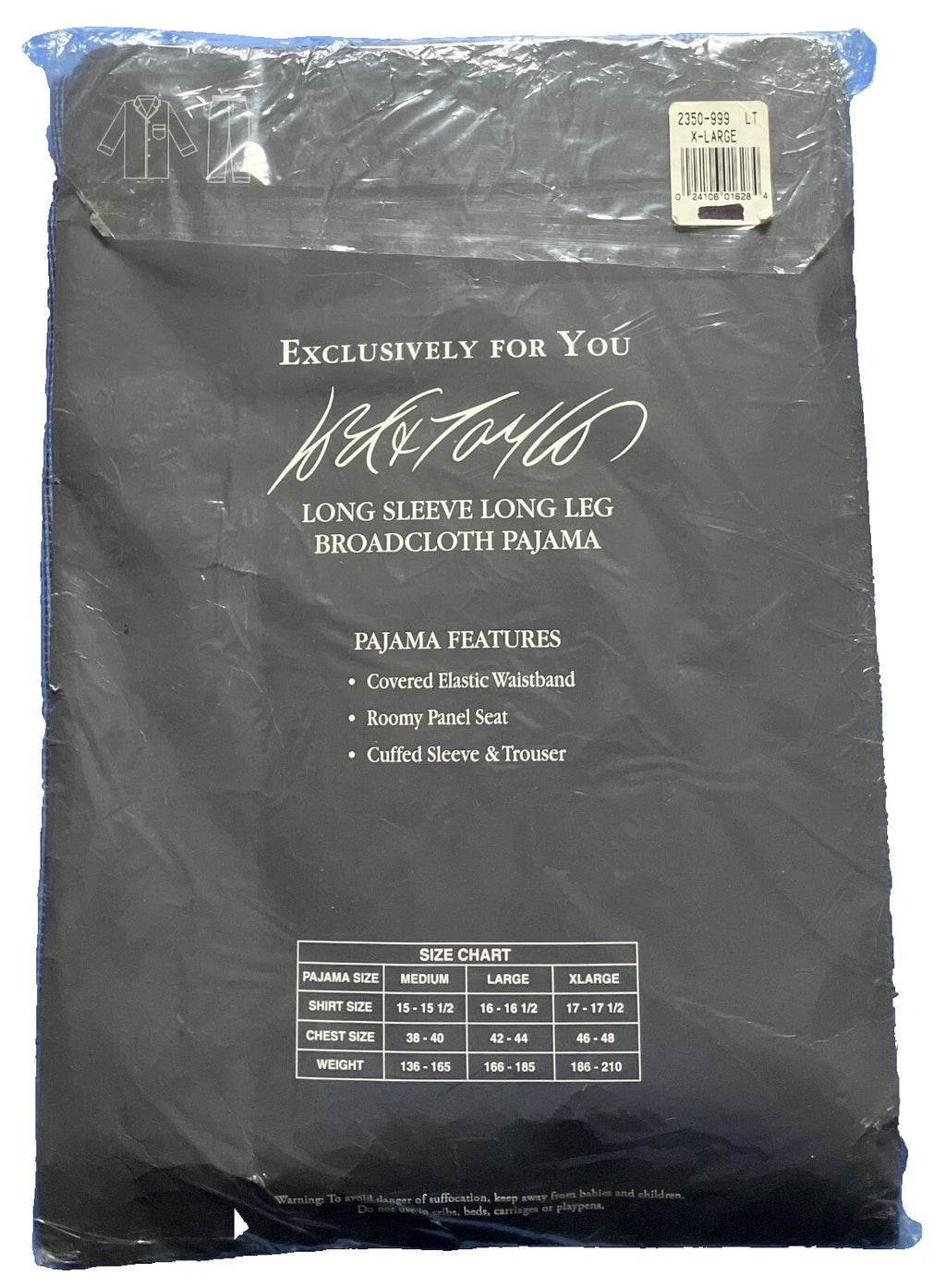 Lord & Taylor Men's  Broadcloth Pajamas  XL NEW Long Sleeve and Leg Cotton Poly