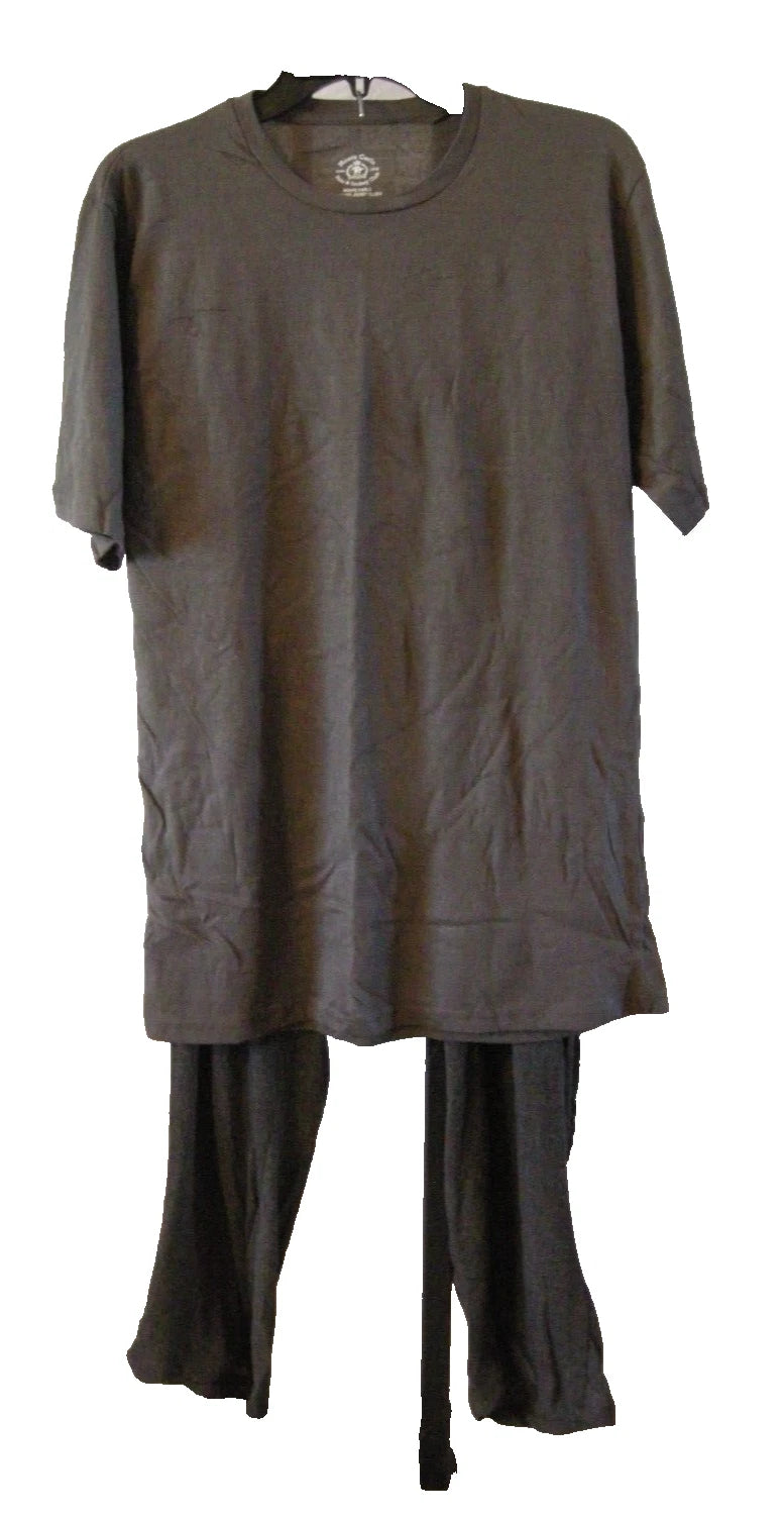 Monte Carlo Polo & Jockey Club Men's 2 Piece Pajama Set, XL, Gray, Cotton, New