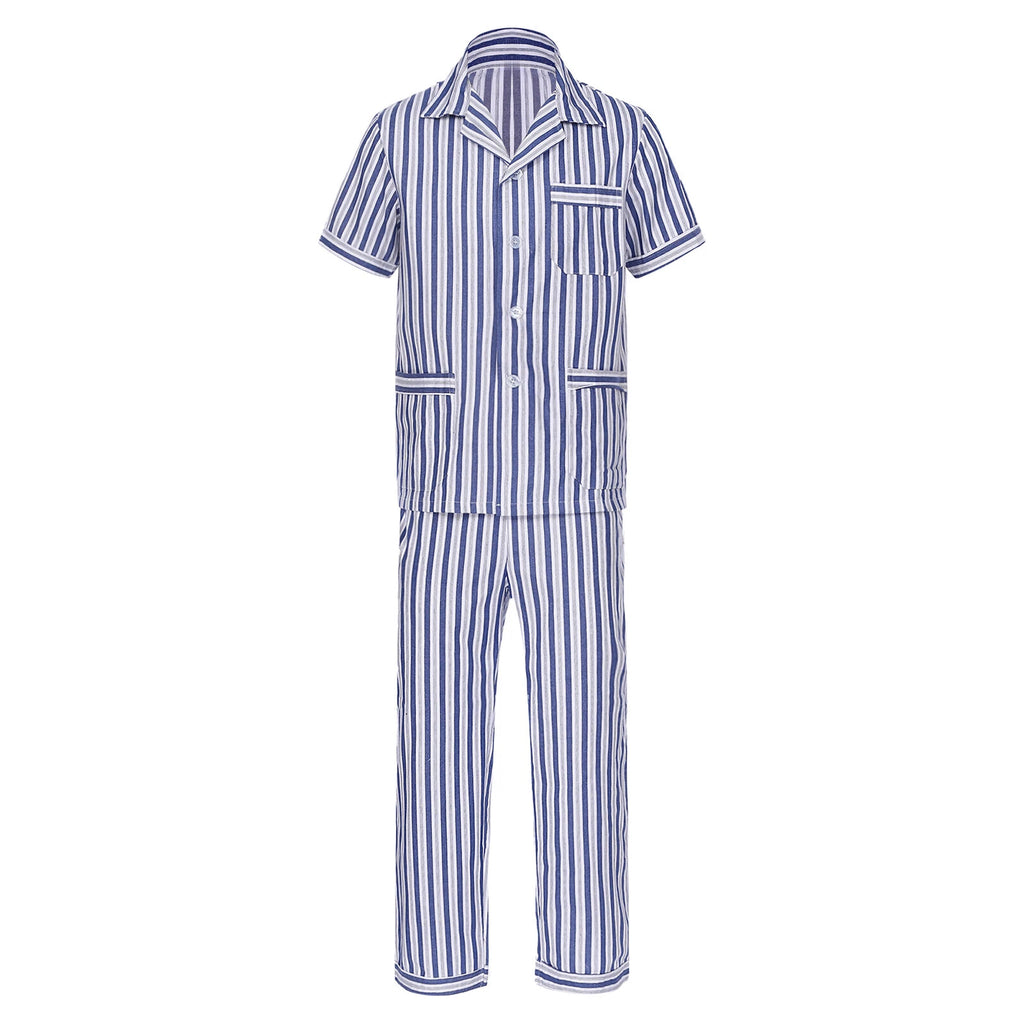 Mens Homewear Sleep Pajama Set Outfit Sleepwear Pockets Nightgown With Pants