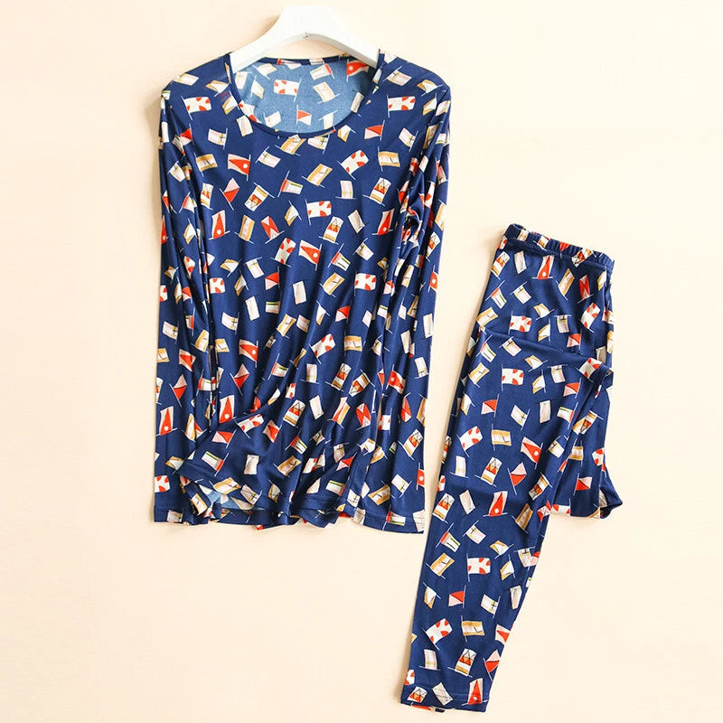 100% Silk Long Sleeve Pajamas For Men Silk Underwear Long Trousers Naked Feeling