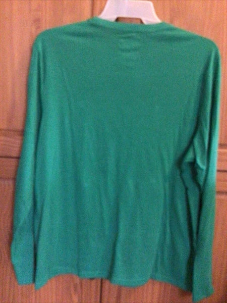 Jammies Families Mens Size L Pajama Set Red Green Plaid Flannel Pants Knit Top