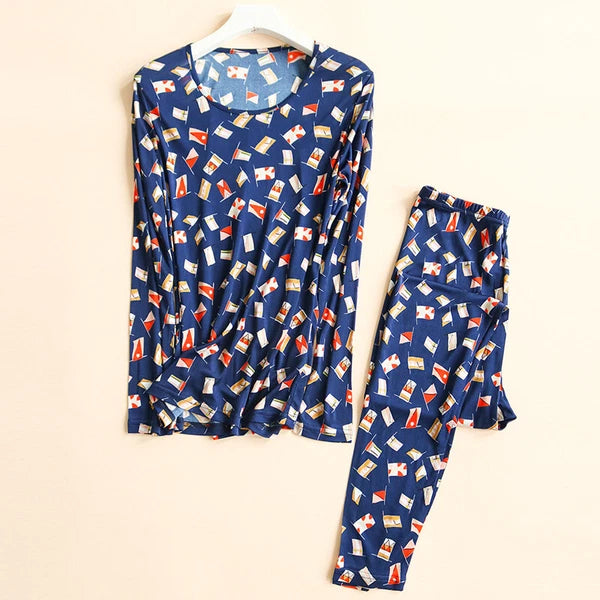 100% Silk Long Sleeve Pajamas For Men Silk Underwear Long Trousers Naked Feeling