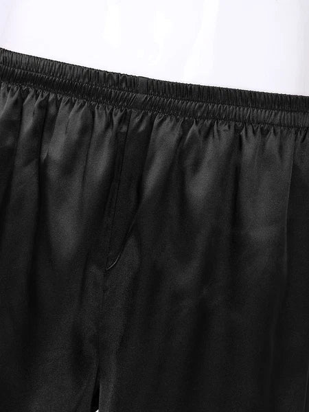 Mens Satin Pajamas Set Lounge Shorts Tank Top Silk Shirt Sleepwear Nightwear