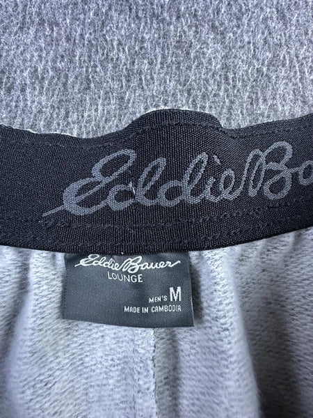 Eddie Bauer Pajama Set Mens Medium 2 Piece Blue Gray Long Sleeve Pants Lounge