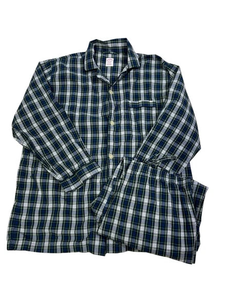 Brooks Brothers Men’s XL Plaid Cotton Pajamas Set