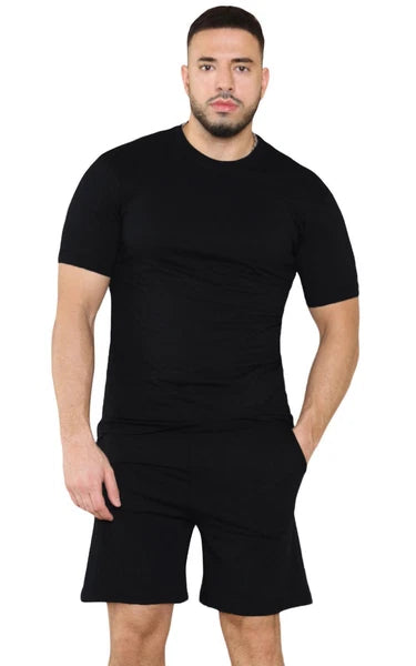 2 Pack Mens Pyjamas T Shirt Shorts Set Nightwear Loungewear Short Sleeve Pjs