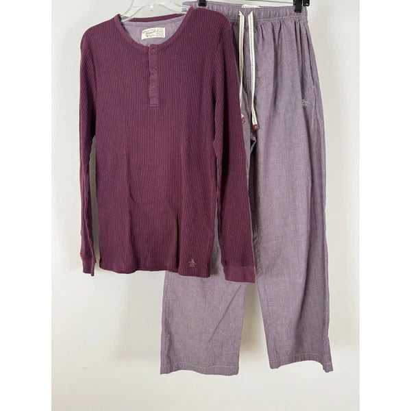 Penguin Pajama Set Men’s Medium Long Sleeve Tee Pants