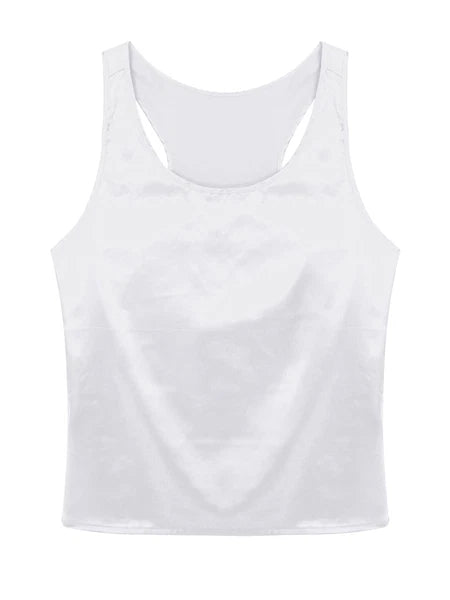 Mens Satin Pajamas Set Sleeveless Tank Top with Shorts Sleepwear Nightwear