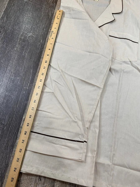 NWT Vintage Faultless ENRO Mr Big Men's 2XL Top Bottoms Pajama Set Biege