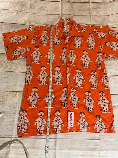 Vintage Hasbro Men's 2001 Orange Operation Pajama Set Y2K - Large