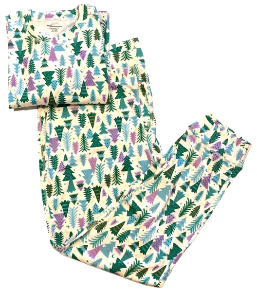 Amazon Essentials Men's 4XL Christmas Tree Soft Knit Long Pajama Set 2 Pc NWT