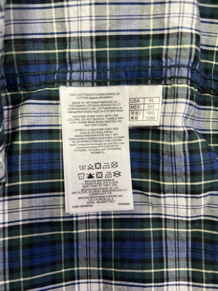 Brooks Brothers Men’s XL Plaid Cotton Pajamas Set