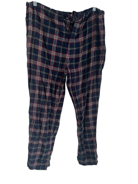 Brooks Brothers Mens Flannel Pajama Set Sz M Cotton Navy Red Plaid Cozy